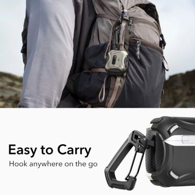 3. Etui ESR Cyber FlickLock MagSafe na AirPods Pro 3 - srebrne