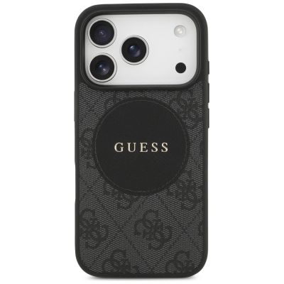 3. Etui Guess 4G Circle Classic Logo MagSafe na iPhone 17 Pro - czarne