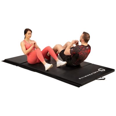 3. Materac gimnastyczny składany czarny 2400x1200x50mm HMS MGS01