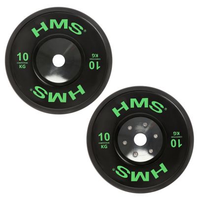 8. BTBR Set zestaw talerzy olimpijskich Bumper- 2x (10kg,15kg,20kg,25kg) HMS BTBR SET