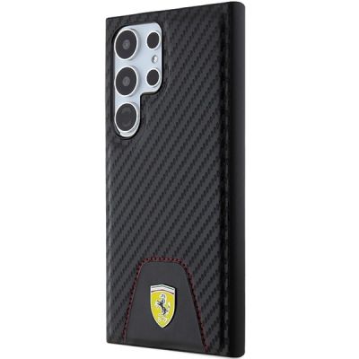 2. Etui Ferrari Carbon Stitched Bottom na Samsung Galaxy S24 Ultra - czarne