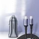 9. Ładowarka samochodowa Ugreen CD130 USB-A / USB-C 30W - szara