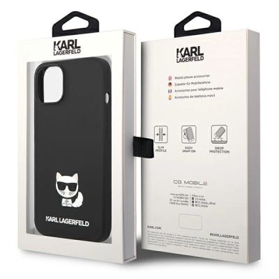 8. Etui Karl Lagerfeld Silicone Choupette Body na iPhone 14 Plus - czarne
