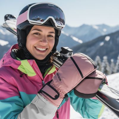 10. Rękawice zimowe Meteor Hazy XS różowy/czarny