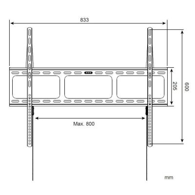 4. TECHLY UCHWYT ŚCIENNY TV LED/LCD 42-80 CALI 60KG S