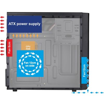 7. AKYGA OBUDOWA MICRO TOWER ATX AK17BK