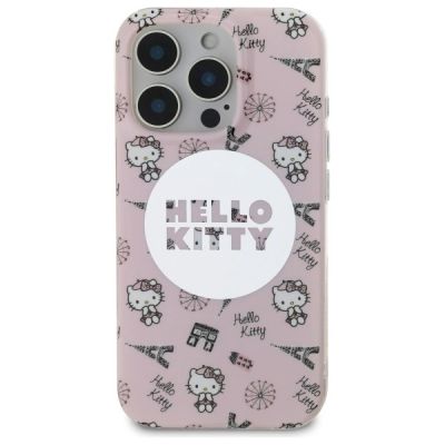 3. Etui Hello Kitty IML All Over Paris Magsafe na iPhone 16 Pro Max - różowe