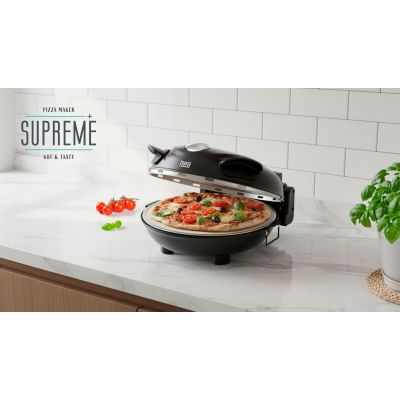 9. Piec do pizzy TEESA SUPREME, 1200W, 32cm, okienko, wyjmowany kamień