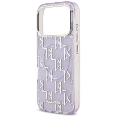 6. Etui Karl Lagerfeld IML KL Monogram MagSafe na iPhone 17 Pro - fioletowe