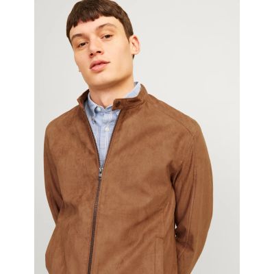 7. Jack&Jones kurtka z syntetycznego zamszu JJEDYLAN CLEAN JACKET NOOS 12261197 COGNAC
