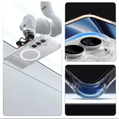 15. Etui Spigen Ultra Hybrid S Mag MagSafe na Samsung Galaxy S26 - przezroczysto-białe