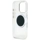 7. Etui Guess IML Metal Colored Circle Classic Logo MagSafe na iPhone 16 Pro - czarne