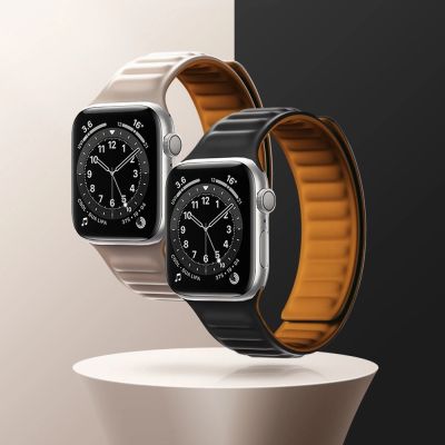 7. Pasek magnetyczny Magnetic Strap opaska bransoleta do Apple Watch 45 mm - czerwony