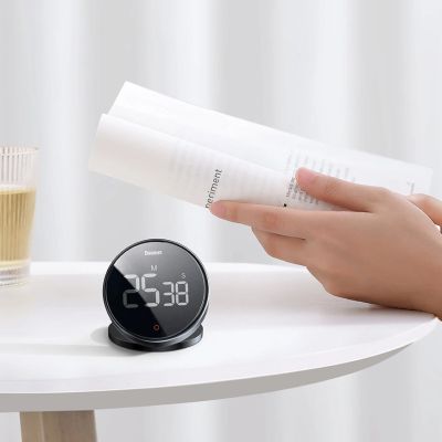 13. Baseus Heyo Pro obrotowy minutnik czasomierz elektroniczny timer szary (FMDS000013)
