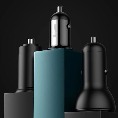 13. Baseus Grain Pro ładowarka samochodowa 2x USB 4,8 A biały (CCALLP-02)