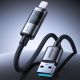 3. Kabel Joyroom S-A16 Pro Prism Series 3A USB-A - Lightning z wyświetlaczem 1,2m - czarny