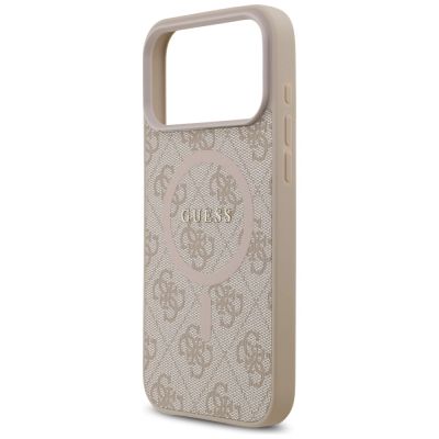 6. Etui Guess 4G Ring Classic Logo MagSafena iPhone 17 Pro Max - różowe