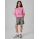 4. T-shirt boxy z nadrukiem dziewczęcy 4F 4FJRAW26TTSHF4239-56S