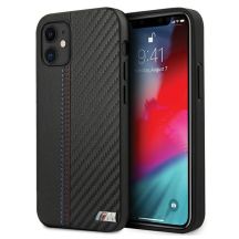 Etui BMW M Collection PU Carbon Stripe na iPhone 12 mini - czarne