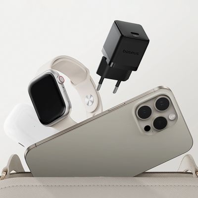 9. Ładowarka sieciowa Baseus Palm 1C 20W (z kablem Baseus Mini White USB-C 60W (20V/3A) 1m) - czarna
