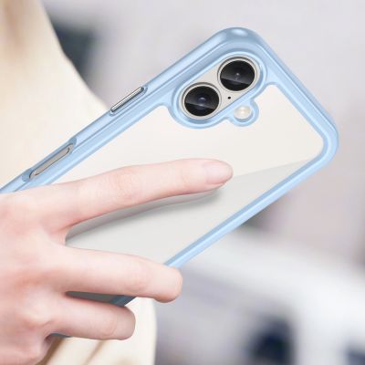 5. Etui Outer Space Case z żelową ramką do iPhone 16 Plus - niebieskie