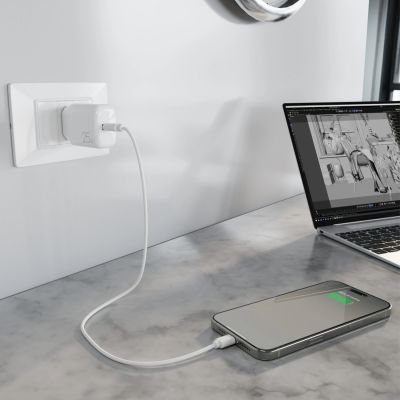 8. Ładowarka Puro Daily Prolite 25W USB-C Power Delivery - biała