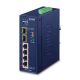 PLANET IGS-624HPT łącza sieciowe Nie zarządzany Gigabit Ethernet (10/100/1000) Obsługa PoE Niebieski