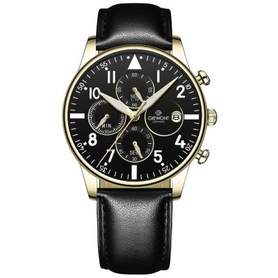 Zegarek Męski Giewont Chronograph Sapphire Czarno Złoty GW5630-A4