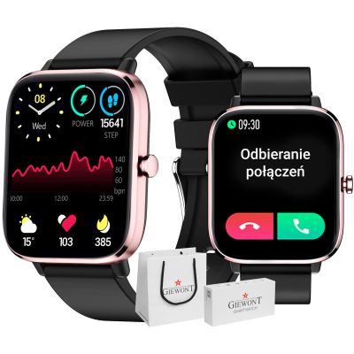 2. Smartwatch Giewont Różowo-Czarny GW230-3