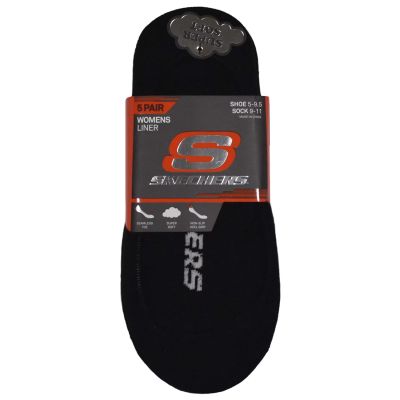 2. Skechers 5pk Womens Non Terry Socks S110703-BLK Czarne 36-40