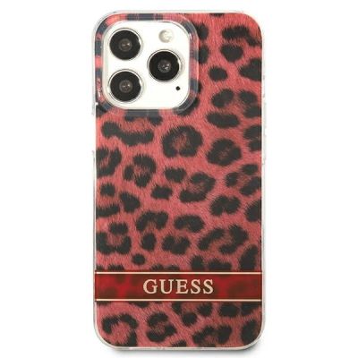 3. Etui Guess Leopard na iPhone 13 Pro / iPhone 13 - czerwone