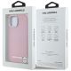 8. Etui Karl Lagerfeld FW Metal Plate MagSafe na iPhone 15 - różowe
