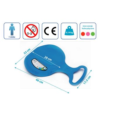 5. ŚLIZG JABŁUSZKO ZJAZDOWE APPLE NIEBIESKIE