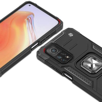 2. Wozinsky Ring Armor pancerne hybrydowe etui pokrowiec + magnetyczny uchwyt Mi Poco M4 Pro 5G / Redmi Note 11 5G (China) / Redmi Note 11T 5G / Redmi Note 11S 5G czarny