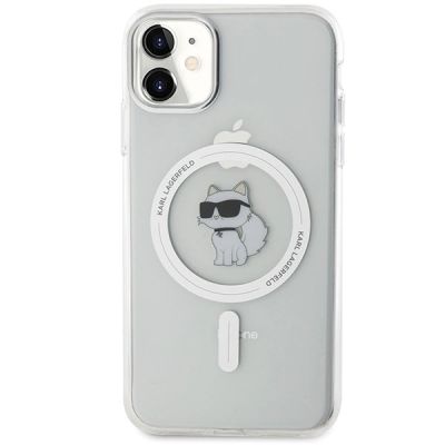3. Etui Karl Lagerfeld IML Choupette MagSafe na iPhone 11 / Xr - przezroczyste