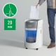 7. Niszczarka Leitz IQ OptiMax Small Office 350, 22l, P5, 8 kartek, Automatyczny Start/Stop, Funkcja cofania, Obrotowy pojemnik - 33% większa pojemność na ścinki