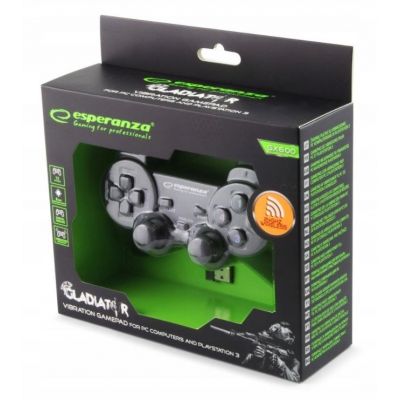 2. Gamepad bezprzewodowy Esperanza EGG108K (PC, PS3; kolor czarny)