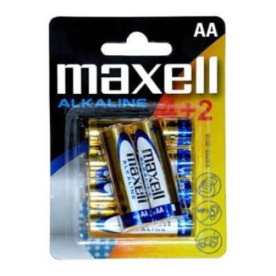 Maxell Baterie alkaliczne ALKALINE LR06 LR6 AA BLISTER 1,5V x 4 szt.+ 2 szt.