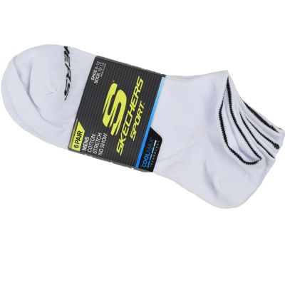 Skechers 6pk Terry No Show S115055-WHT Białe 41-46