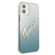 4. Etui Guess Glitter Gradient Script na iPhone 12 mini - niebieskie