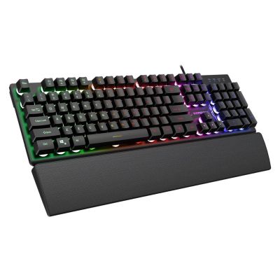 2. RAMPAGE FORTUNA ZESTAW GAMINGOWY KLAWIATURA Z PODKŁADKĄ I MYSZ 12800 DPI BLK