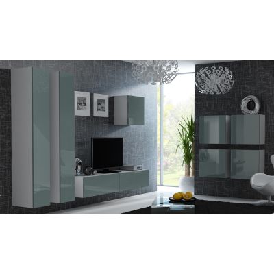 7. Witryna VIGO pełna'180' 180/40/30 biały/szary poł