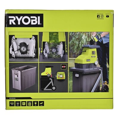 11. Rozdrabniacz gałęzi 3000W RYOBI RSH3045U