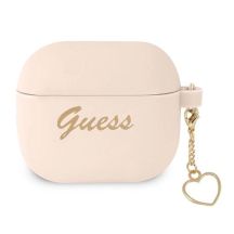 Etui Guess Silicone Charm Heart Collection na AirPods 3 - różowe