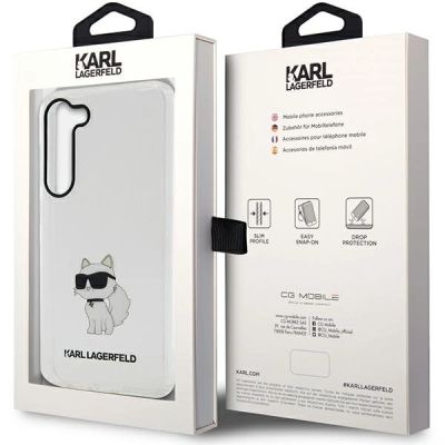 8. Etui Karl Lagerfeld Ikonik Choupette na Samsung Galaxy S23+ - przezroczyste