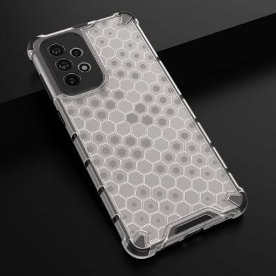 20. Honeycomb etui pancerny pokrowiec z żelową ramką Samsung Galaxy A73 przezroczysty