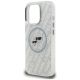 6. Etui Karl Lagerfeld IML Glitter Karl & Choupette Heads Logo MagSafe na iPhone 16 Pro - szare