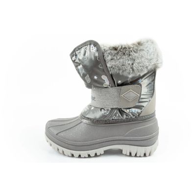 2. Lee Cooper buty zimowe śniegowce dziecięce ocieplane dla dziewczynki szare