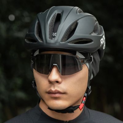 10. Czapka rowerowa Rockbros M016 zimowa wiatroodporna rozmiar 54-61 cm - czarna