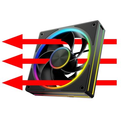 3. MODECOM VOLCANO LOOP 120 ARGB REVERSE FAN CZARNY